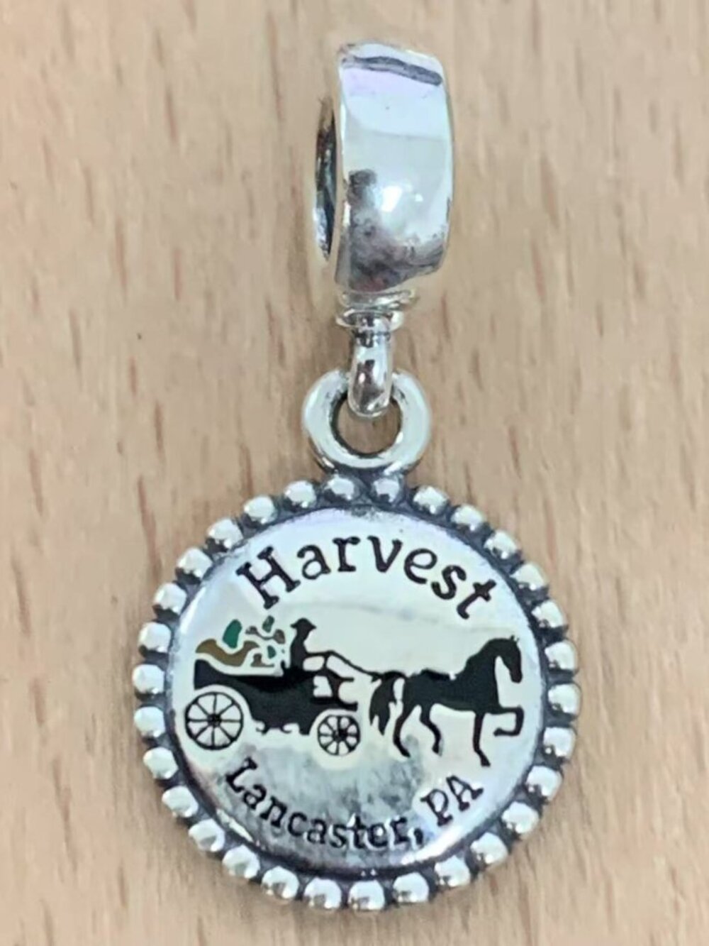 Pandora Harvest Lancaster, PA Dangle Charm, S925 Silver Jewelry